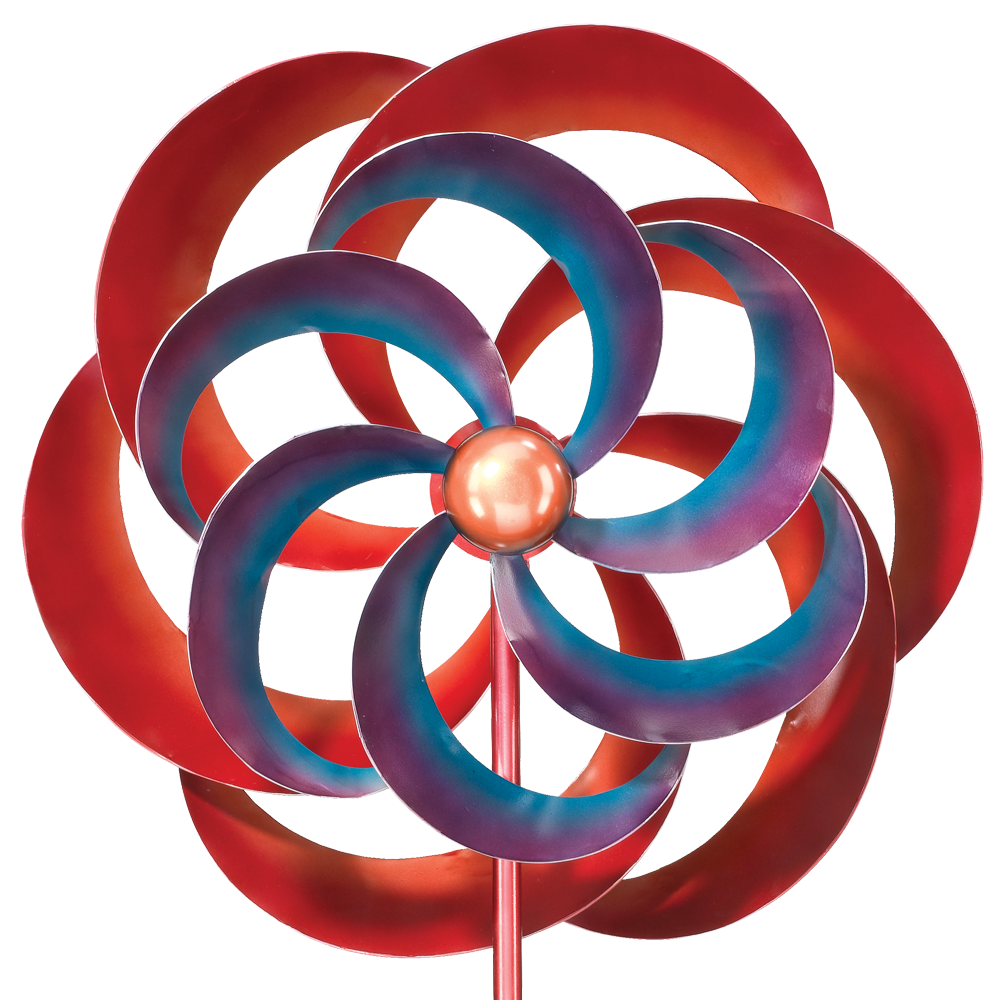 Metall Windrad Spinner Kaleidoscope 66cm XXL Windspiel