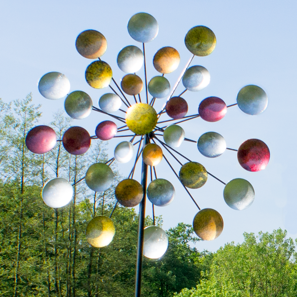 XXL Metall Windrad Spinner Galaxy 81 cm Windspiel mit 3 Wind