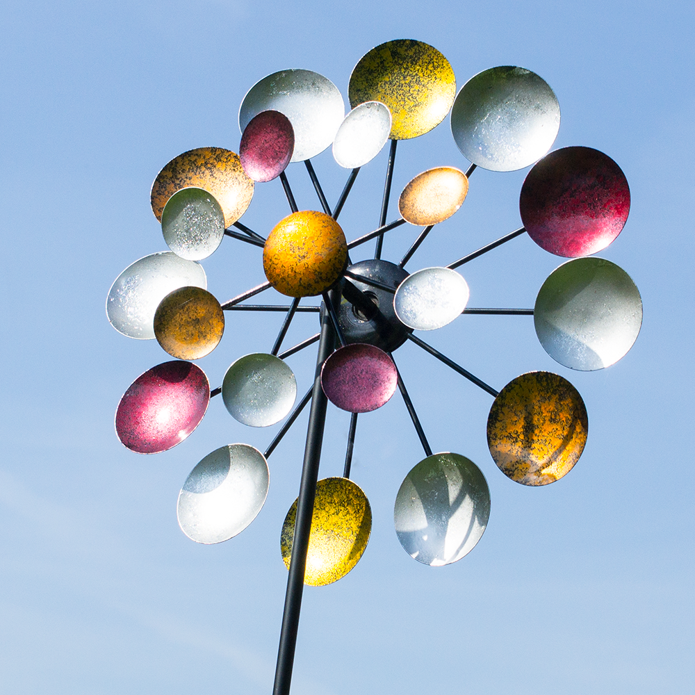 XXL Metall Windrad Spinner Galaxy Windspiel mit 23 Wind