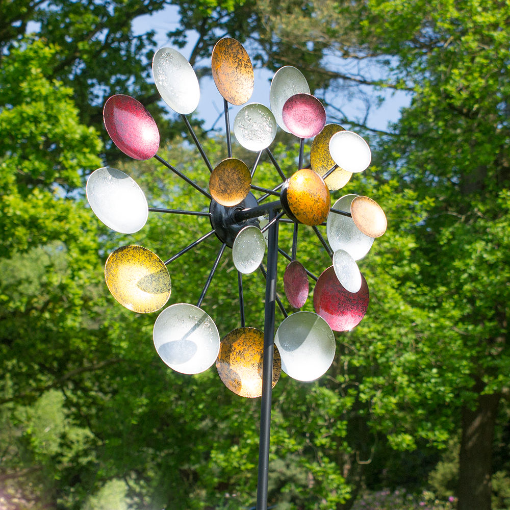 XXL Metall Windrad Spinner Galaxy Windspiel mit 23 Wind