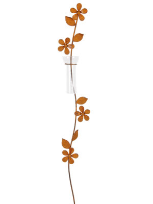Regenmesser Blumenranke - schlichter Gartenstecker mit Niederschlagsmesser