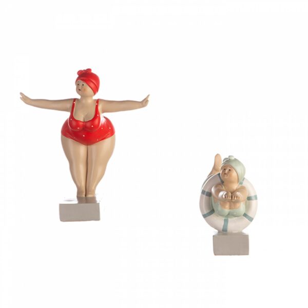 Retro Badefigur auf Sockel - Tante Elli - front