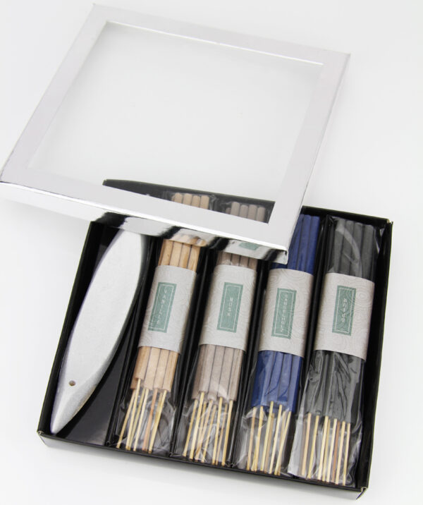 Räucherstäbchen Set mit Halter - 4 Düfte