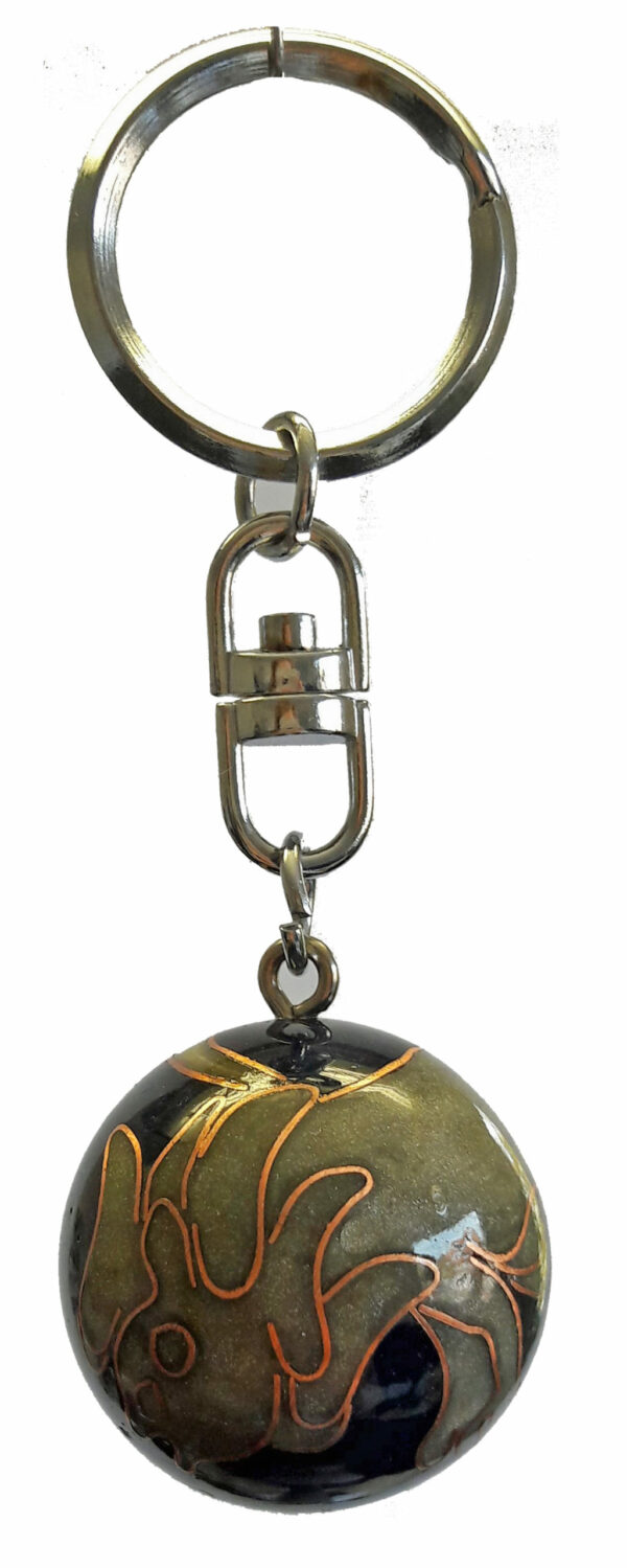 Schlüsselanhänger Sternzeichen Löwe Klangkugel - Cloisonnétechnik S15368