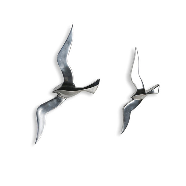 Schwalbe Wanddeko silber Vogel 132728