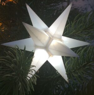 Single LED Stern weiß 3D