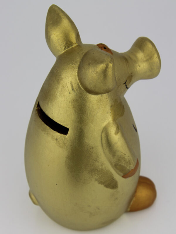 Sparschwein 'Viel Glück' – 16x9 Cm, Aus Ton Mit Gummiverschluss