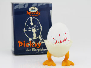 Speedy & Friends Eierstecher Picksy, der Eierpiekser im Geschenkkarton
