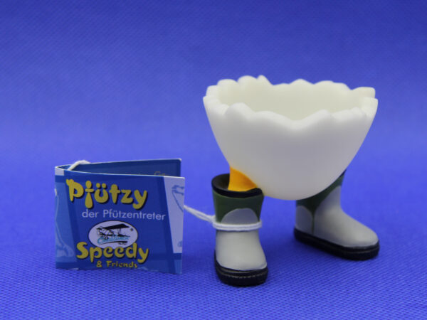 Speedy and Friends Eierbecher Pfützy der Pfützentreter mit Gummistiefel - Rarität