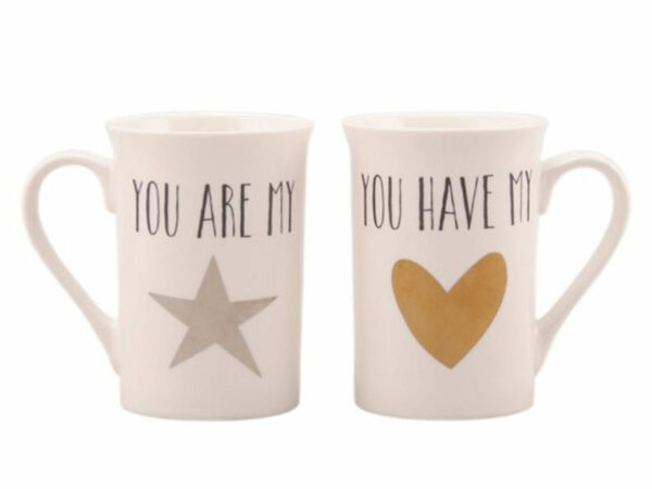 Spruch Becher Liebe - Porzellan - You are my Star Becher You have my Heart 222861_s