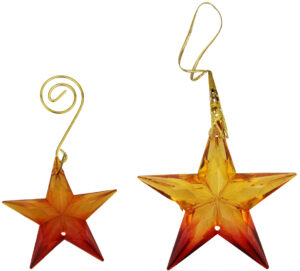 Stern Anhänger orange , Sternenhänger Tannenbaumschmuck, Geschenkanhänger, Dekohänger