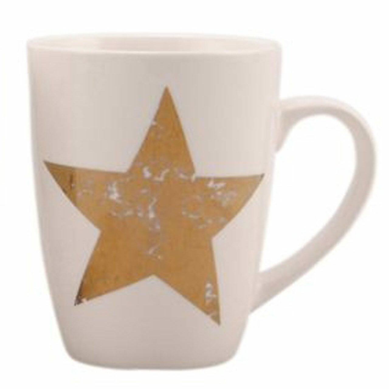 Weihnachtsbecher gold - - Stern Becher Porzellan Adventsbecher