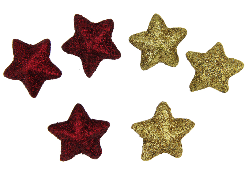 Tischdeko Sterne Streudeko Stern Mit Glitteroptik Rot Oder Gold