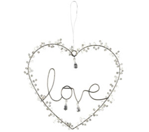 Verziertes Draht Love Herz zum Aufhängen - Pärchen Hochzeitsgeschenk Herz Symbol Liebe