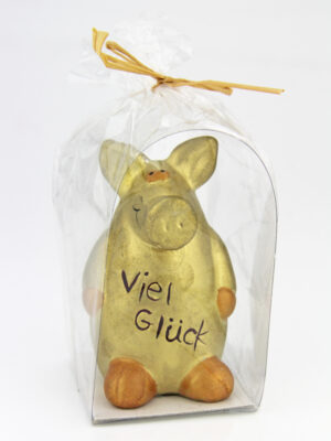 Viel Glück Schwein gold