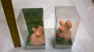 Glücksschwein - Deko Figur rosa Schwein mit Kleeblatt und Marienkäfer - Neujahrs Glücksbringer als Geschenk