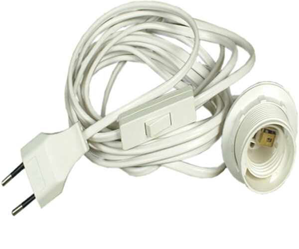 Verstromung Elektrokabel E27 Fassung - Kabel für Innensterne - Zubehör für Papier Stern - Leuchtstern