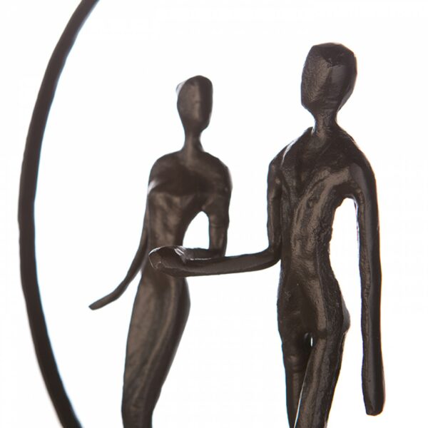 Wedding Skulptur Hochzeit mit Spruch - Eisen , brüniert 21cm z