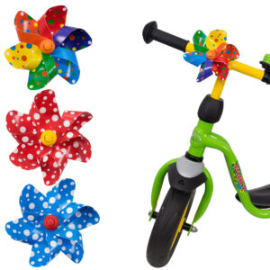 Windrädchen mit wieder lösbares Clipband – Windrad für Kinderwagen, Fahrräder, Fahrradstangen