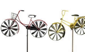 Windspiel Damenrad - Gartendeko Windrad Fahrrad Gartenstecker