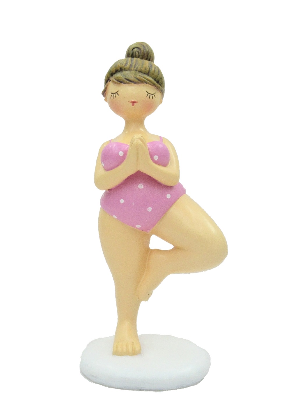 Yogafigur Tree Pose Yoga Skulptur- Vriksasana - Molly Yoga Baum Dame Rubensmodell-2558A