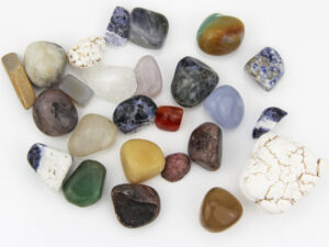 Zufall Edelsteine Trommelsteine.