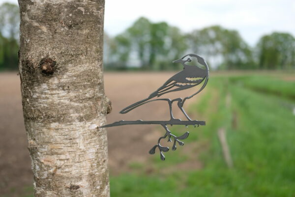 bachstelze Gartendekoration Metall Vogel Stecker - Baumstecker Glücksvogel Gartenstecker (2)