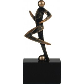Lauf Pokal Läufer Marathon OssiloopSkulptur - Metall-Resin Sportler Figur auf Mamorsockel - Metall-Resin Figur
