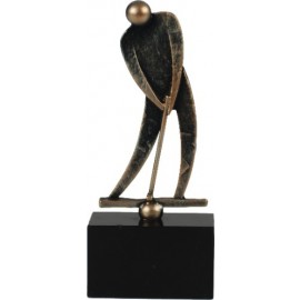 Golfer Pokal Skulptur Eishockey - Minigolf, Golf Metall-Resin Sportler Figur auf Mamorsockel - Metall-Resin Figur