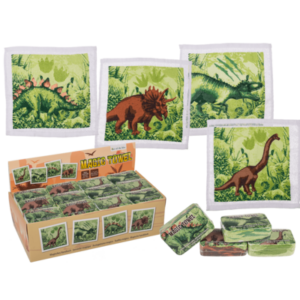 Magisches Handtuch Dino - Zauberhandtuch Dinosaurier Gästehandtuch Baumwolle 30x30 cm