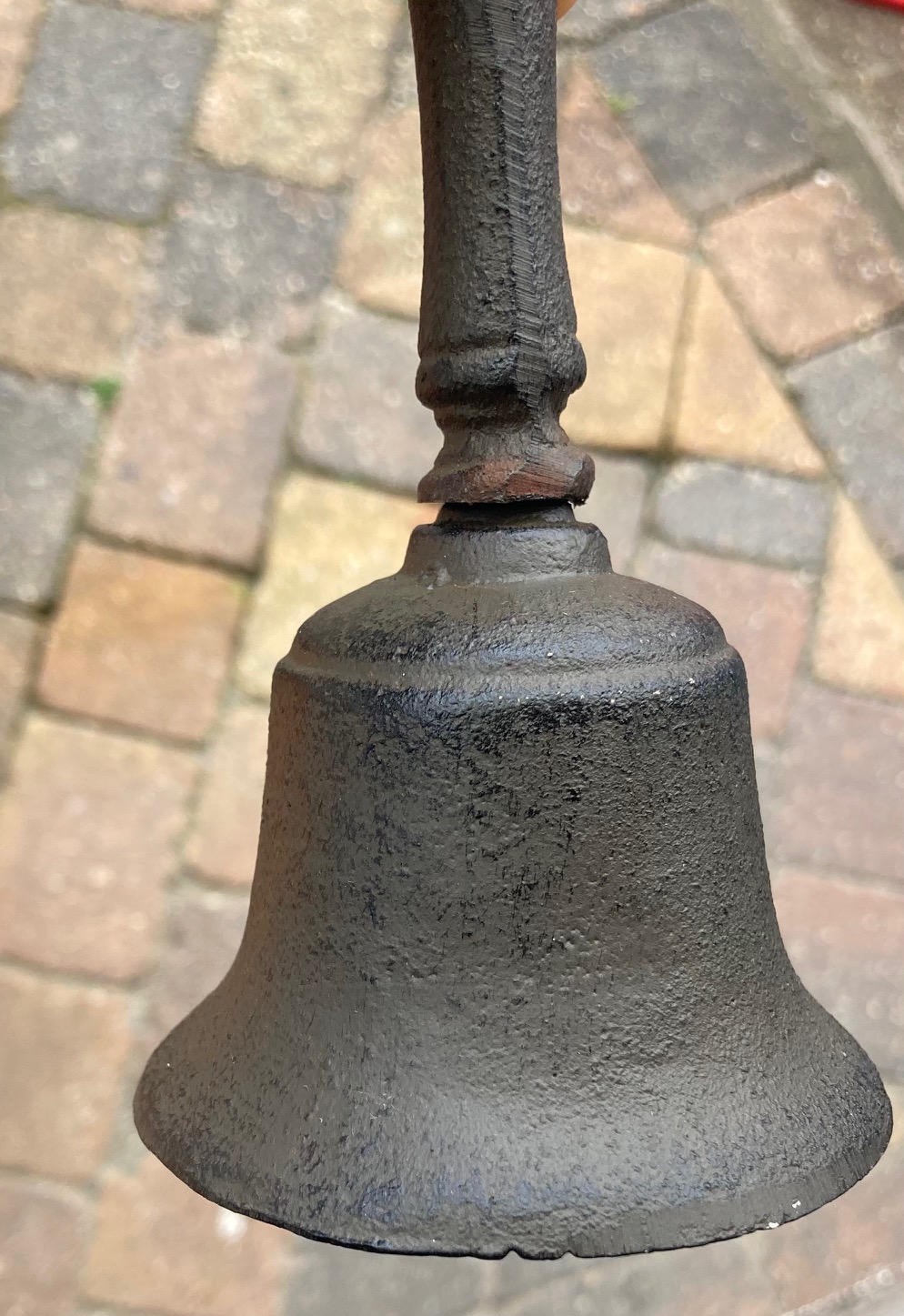 Hand Glocke Gusseisen - Tischglocke Landhaus braun - Weihnachtsglocke – Bild 2