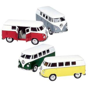 Welly Modellauto Volkswagen T1 Bus (1963), Spritzguss 1:37, 11,5cm mit Rückzugmotor