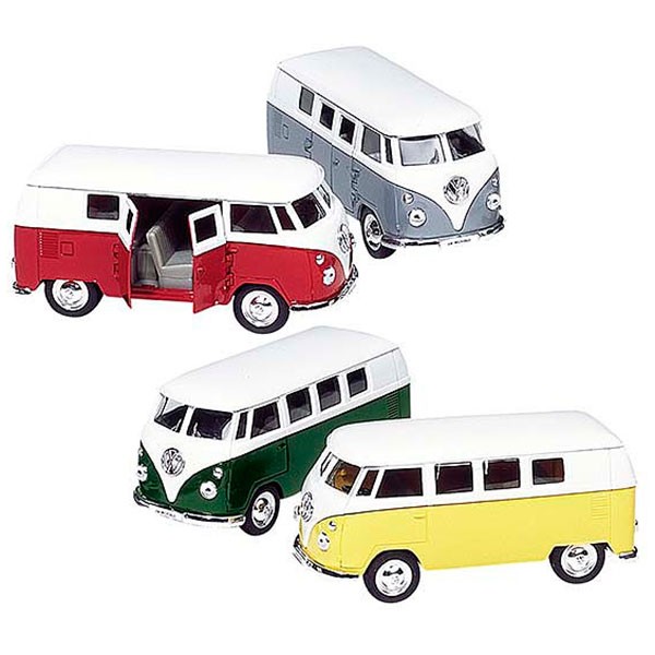 Modellauto Volkswagen T1 Bus (1963), Spritzguss 1:37, Rückzugmotor