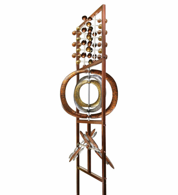 Kinetic Spinner Great Wall - XXL Metall Windrad Windspiel mit 7 Windrädern auf 3 Ebenen - 217cm