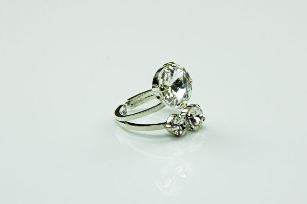 Ring mit Swarovski Kristallen - rhodiniert oder vergoldet – Bild 6
