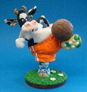 SO`VACHE Comic Art Tier Skulptur Fußball - Sportkuh Parastone Fußßballspieler sov02