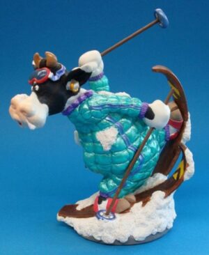 Skulptur Ski  - SO`VACHE Comic Art Tier Sportkuh Parastone Skulptur