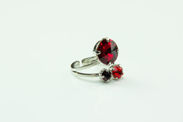 Ring mit Swarovski Kristallen - rhodiniert oder vergoldet – Bild 4