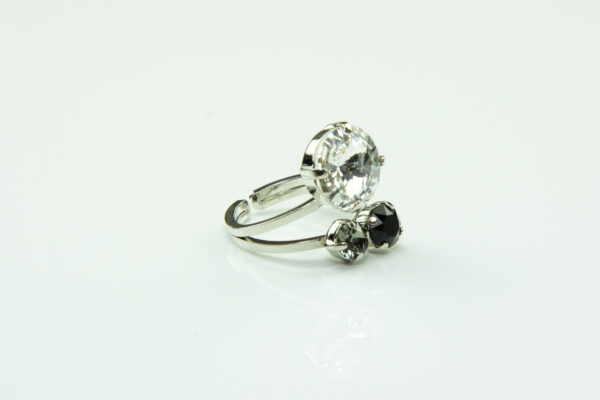 Ring mit Swarovski Kristallen - rhodiniert oder vergoldet – Bild 10