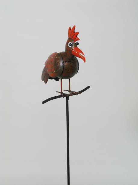 Vogel Windlicht Gartenstecker romantische Gartendekoration aus Metall