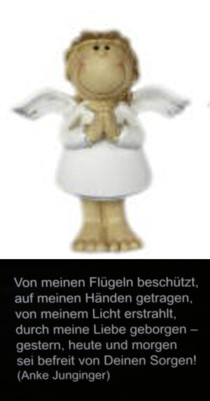 Dein Schutzengel in Tüte mit persönlichen Spruch bedruckt - Poesie Engel - Schutzengel betend